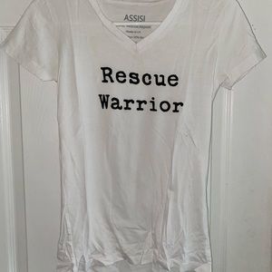 White v-neck T-shirt